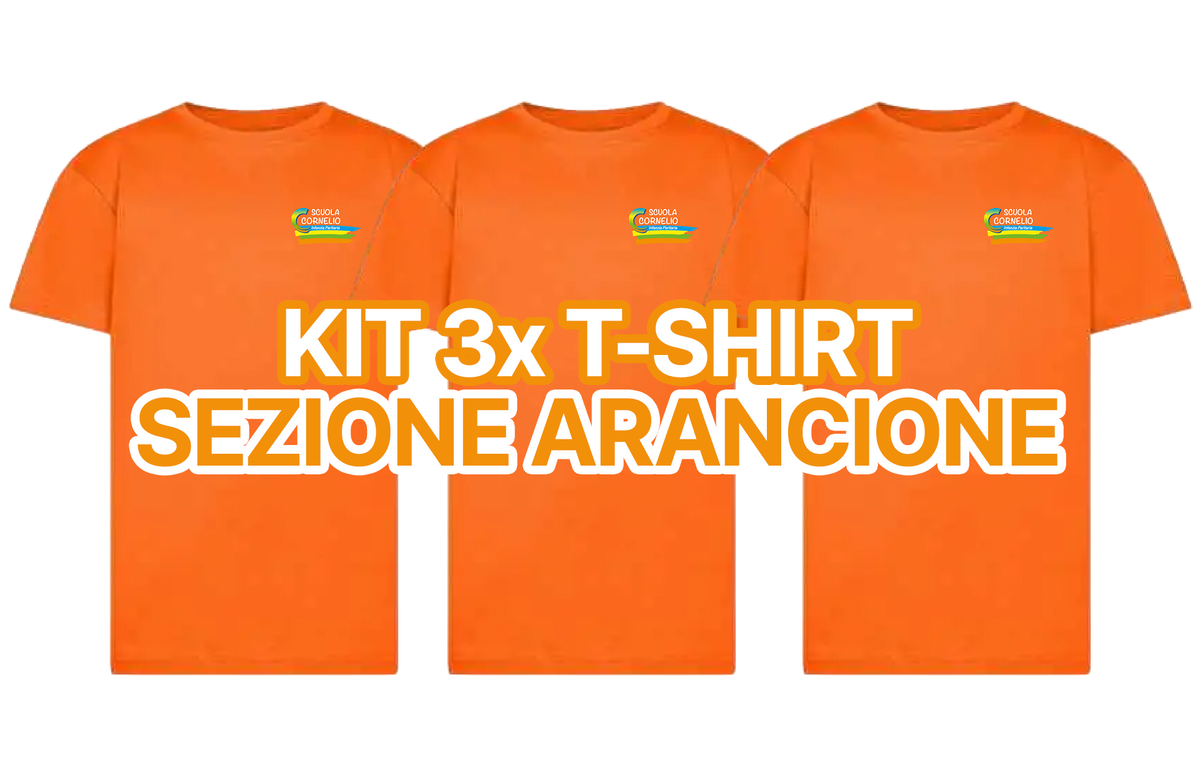Kit 3x T-Shirt (Sezione Arancione) - SCUOLA CORNELIO
