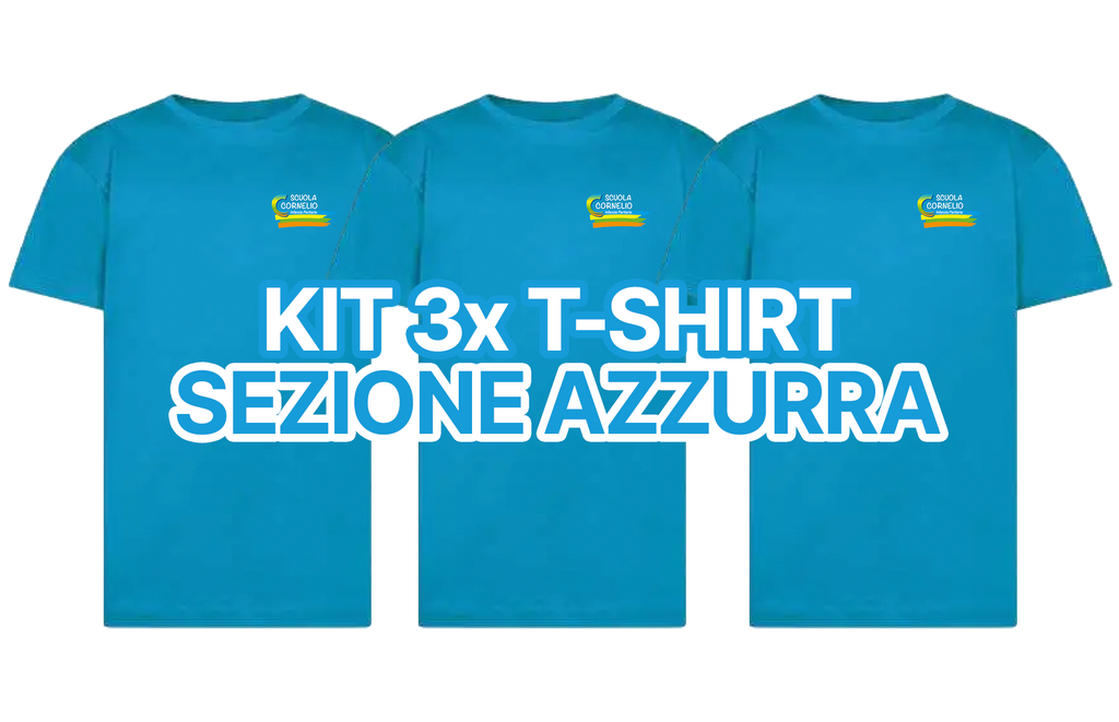 Kit 3x T-Shirt (Sezione Azzurra) - SCUOLA CORNELIO