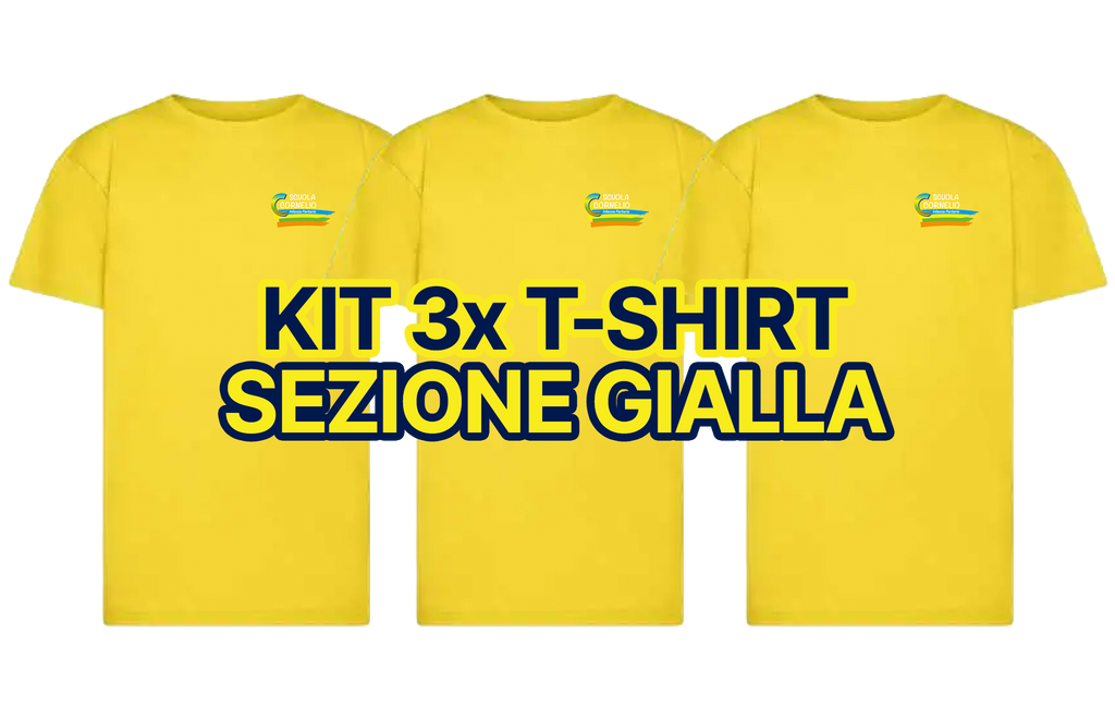 Kit 3x T-Shirt (Sezione Gialla) - SCUOLA CORNELIO