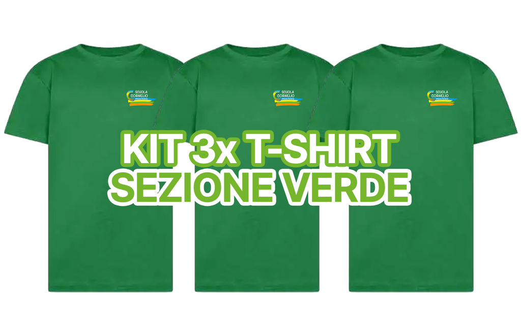 Kit 3x T-Shirt (Sezione Verde) - SCUOLA CORNELIO