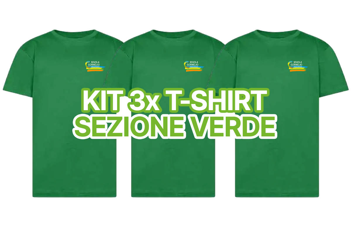 Kit 3x T-Shirt (Sezione Verde) - SCUOLA CORNELIO