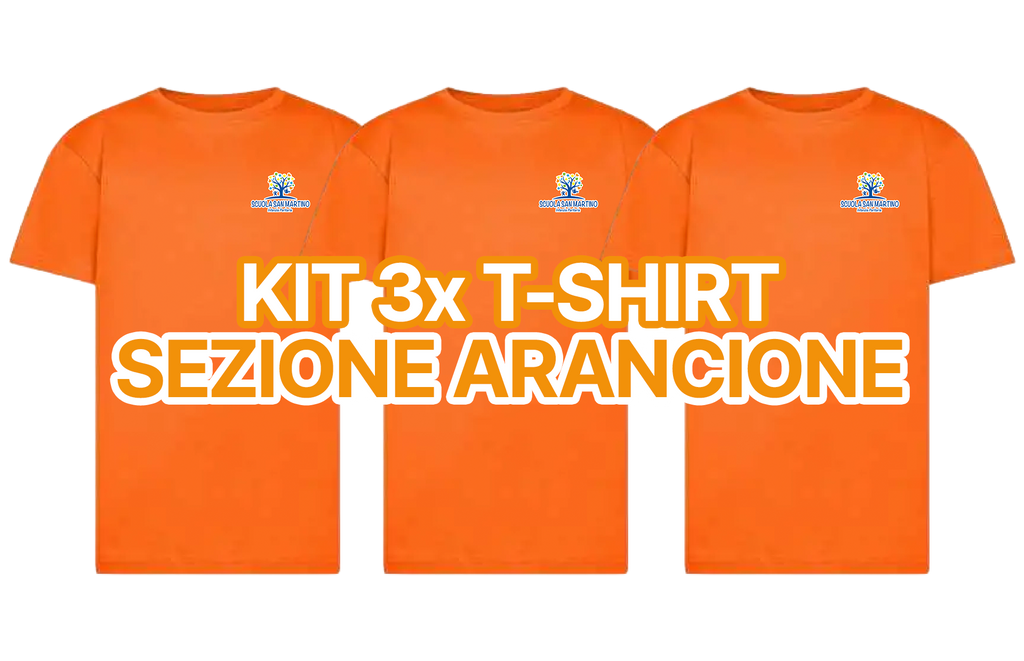 Kit 3x T-Shirt (Sezione Arancione) - SCUOLA SAN MARTINO