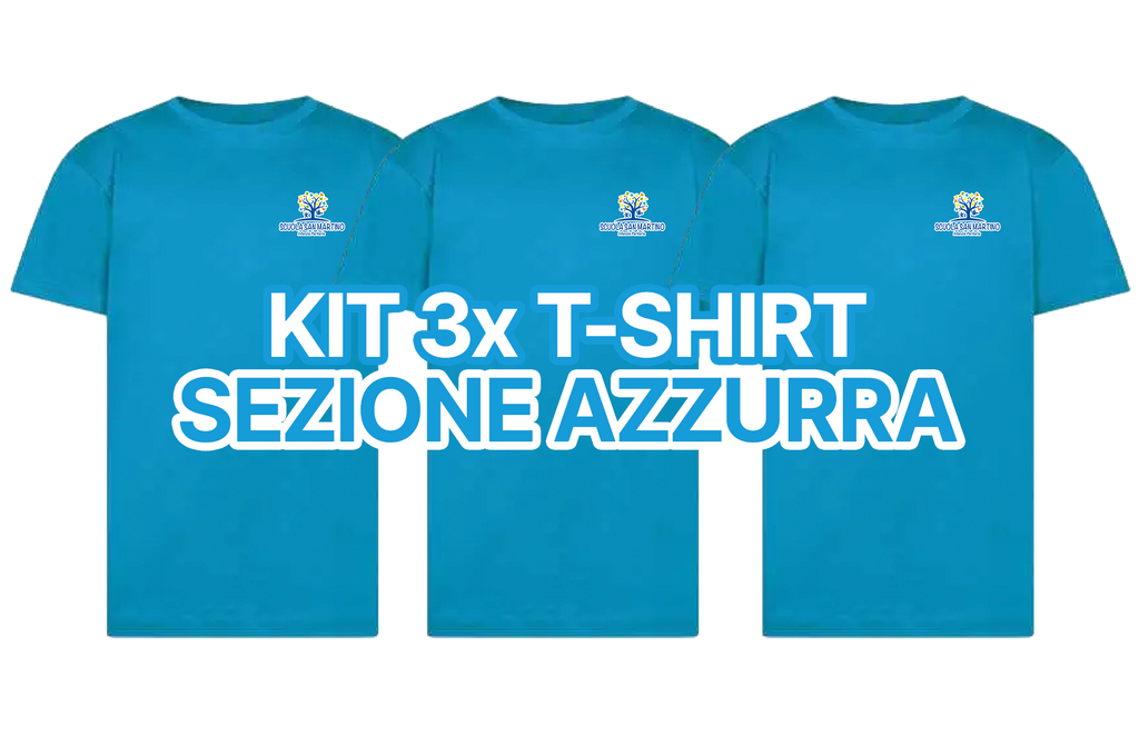 Kit 3x T-Shirt (Sezione Azzurra) - SCUOLA SAN MARTINO