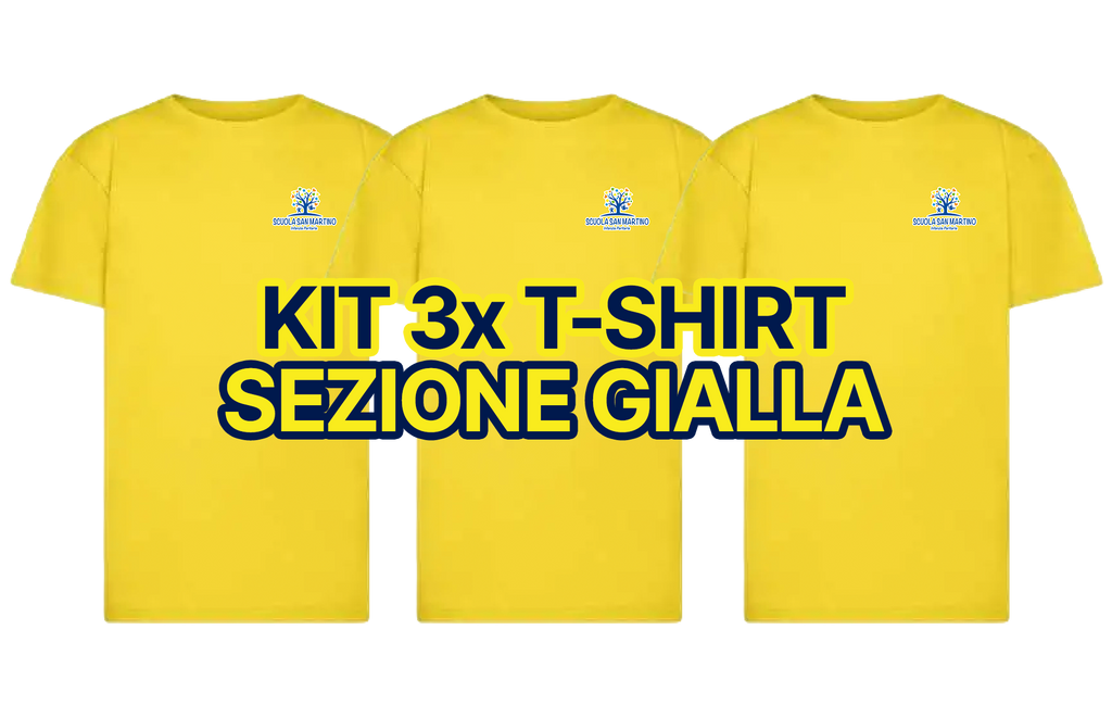 Kit 3x T-Shirt (Sezione Gialla) - SCUOLA SAN MARTINO
