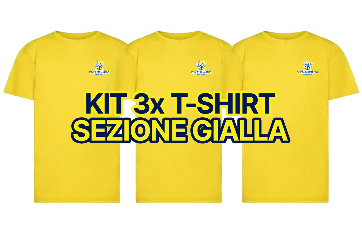 Kit 3x T-Shirt (Sezione Gialla) - SCUOLA SAN MARTINO